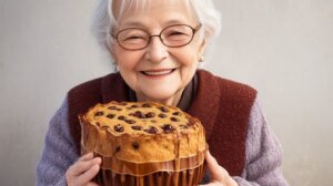 senhora com panetone artesanal - panetone artesanal lucrativo